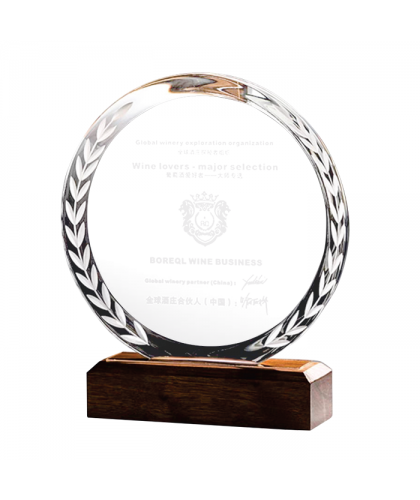 Exclusive Crystal Wooden Award