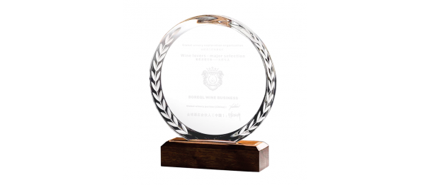 Exclusive Crystal Wooden Award