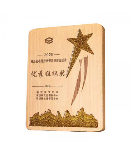 Exclusive Crystal Wooden Award