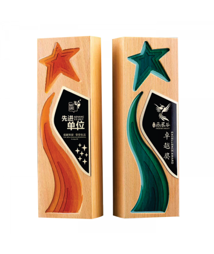 Exclusive Crystal Wooden Award