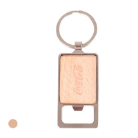 Wooden Keychain with Bottle Opener