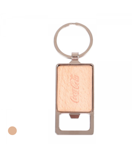 Wooden Keychain with Bottle Opener