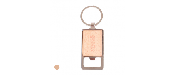 Wooden Keychain with Bottle Opener