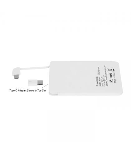 Slim 2,500 MAH 3-In-1 Power Bank