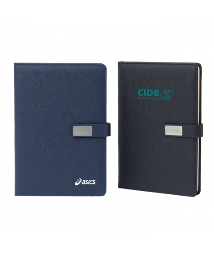 Meta Sewn PVC Notebook