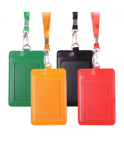 PU ID Card Holder with Lanyard