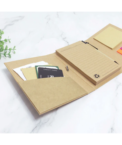 STICCO Eco Sticky Hard Cover Notepad with Elastic String