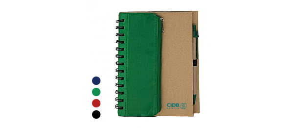 Eco Notepad with Pen with Non-Woven Pouch