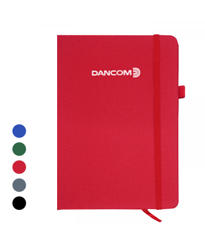 PU Fabric Hard Case A5 Notebook with Pen Loop
