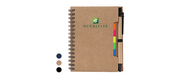 KRAFT Eco-Notebook with Pen