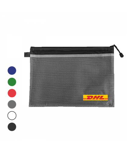 Frosted PVC Organizer with Net Divider – A4 Size