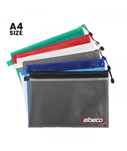 Frosted PVC Organizer with Net Divider – A4 Size
