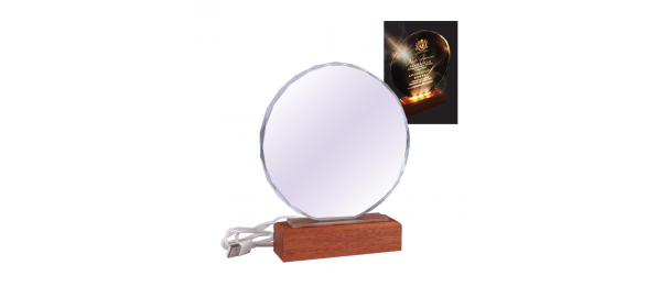 Crystal with LED Light
