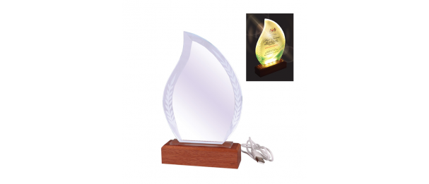 Crystal with LED Light