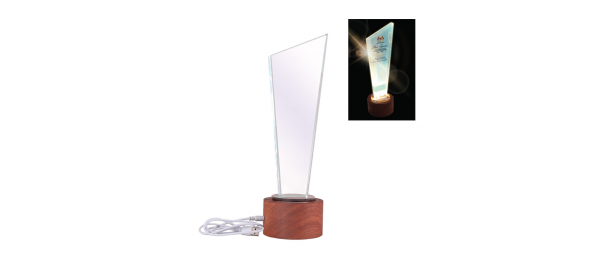 Crystal with LED Light