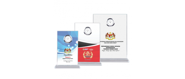 Crystal Plaque Clock