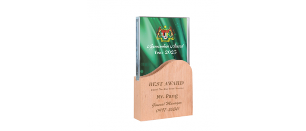 Wooden Crystal Plaque
