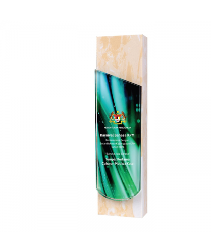 Marble Crystal Plaque