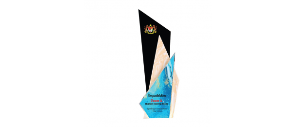 Marble  Crystal Plaque