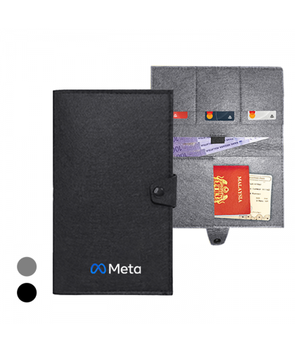 Felt Passport Multi-purpose Pouch with Pen Loop