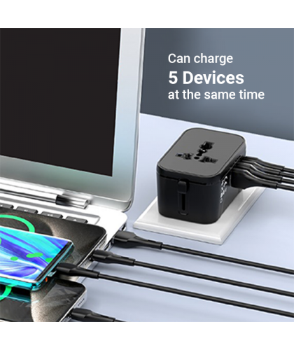 SMART Travel Adapter 2 Type-C 20W PD + 2 USB Charger