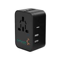 OMNIPORT Universal Travel Adapter with Dual USB + 1 Type-C