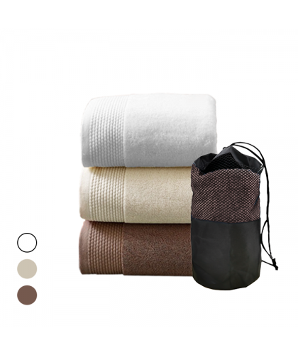 Pure Cotton Towel with Drawstring Pouch 3 (74×34cm)
