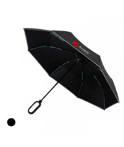 21" DUO Double Ribs 8 Panel Coated Foldable Umbrella