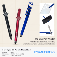 3-in-1 Stylus Ballpoint Pen with Phone Stand
