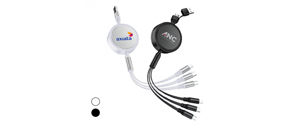 UNICORD 3-in-2 Retractable USB Fast Charging Cable