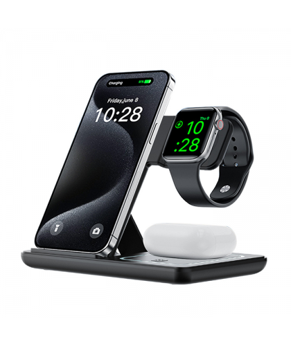 DOCK 15W 3 in 1 Wireless Charging Station