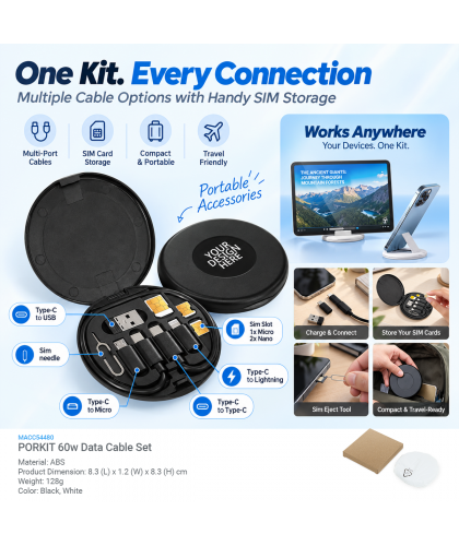 PORKIT 60W Data Cable Set