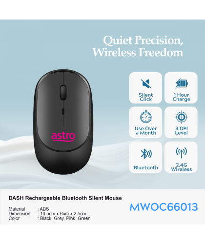 DASH Rechargeable Bluetooth Silent Mouse