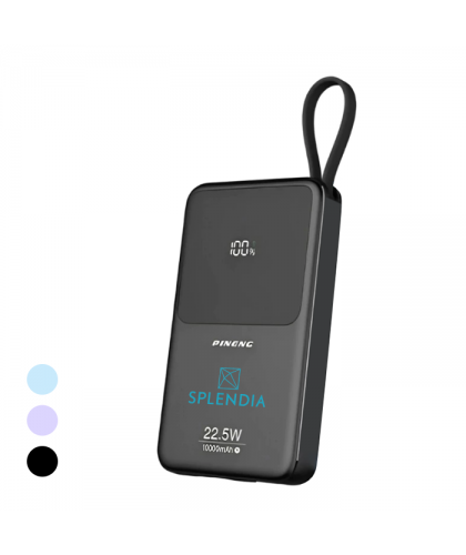 Pineng PN891PD Built-in Cable 22.5W 10000mAh Powerbank with 3C Certified